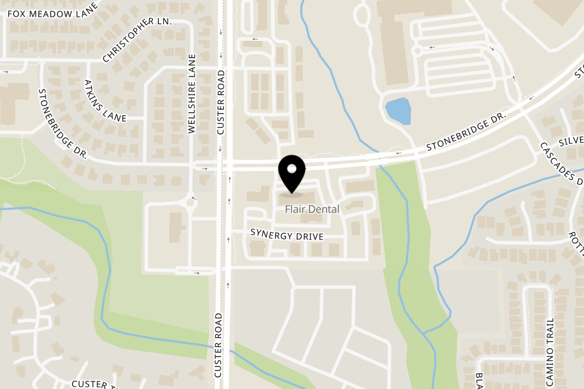 Map showing the location of Cafe Osmania on 3851 S Stonebridge Dr Ste 800 in McKinney